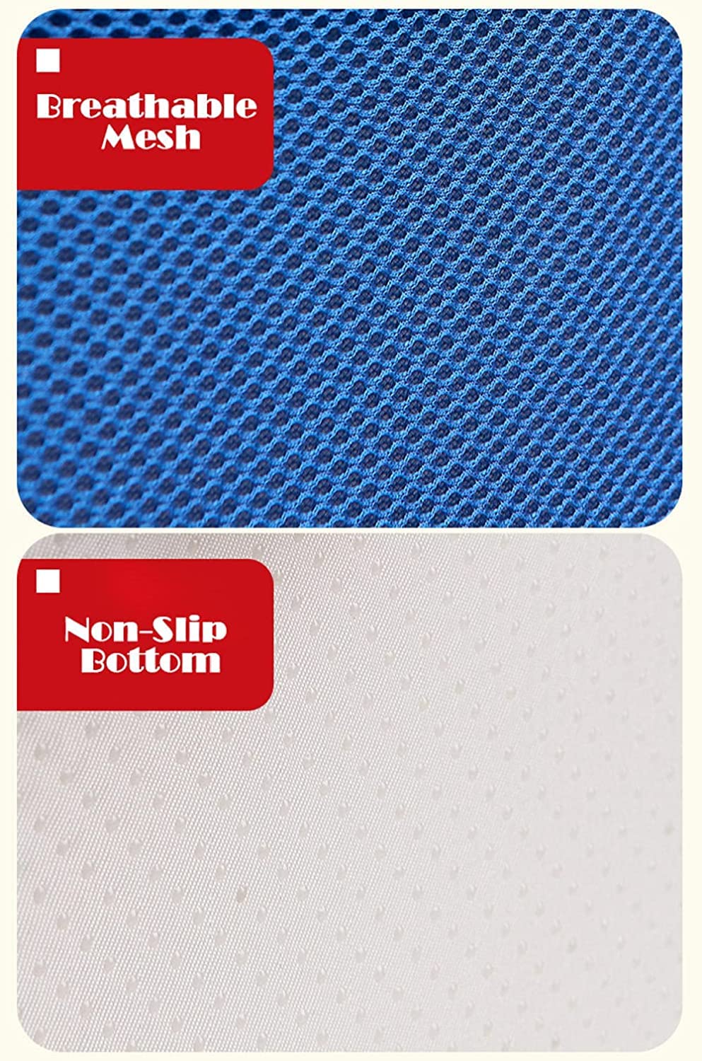3-Tier Non-Slip Pet Steps for Small Dogs & Cats - Washable Breathable Mesh Stairs for Bed, Sofa & Couch - Portable Pet Ramp for Elderly & Disabled Pets (Grey)