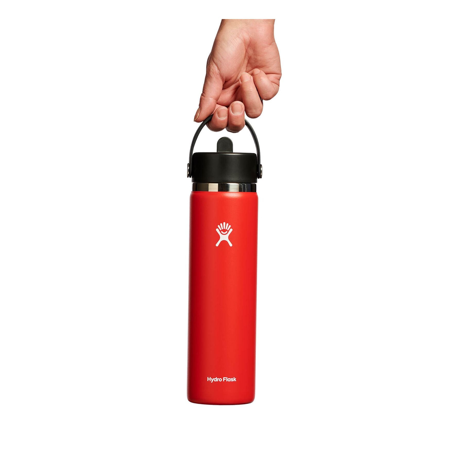 24 oz Wide Mouth Water Bottle with Flex Straw Cap - Leak Proof & BPA Free - Perfect for Gym, Hiking, Travel & Everyday Hydration