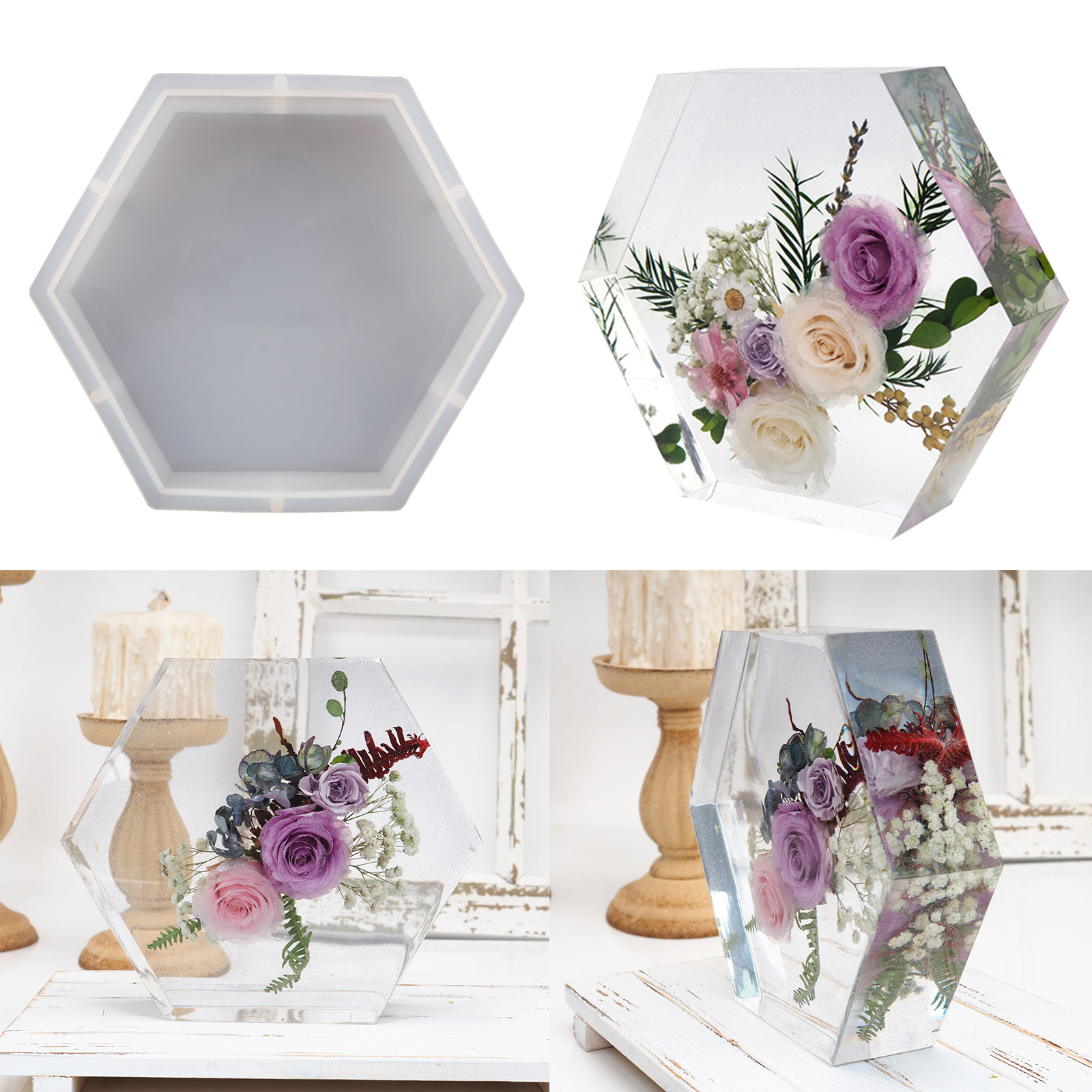 Large Resin Bookends Silicone Molds - DIY Geode Crystal Epoxy Casting Molds for Books, Desk Organizer - Perfect for Resin Art, Home Office Decor & Unique Handmade Gifts (Great for Book Lovers & Craft Enthusiasts)