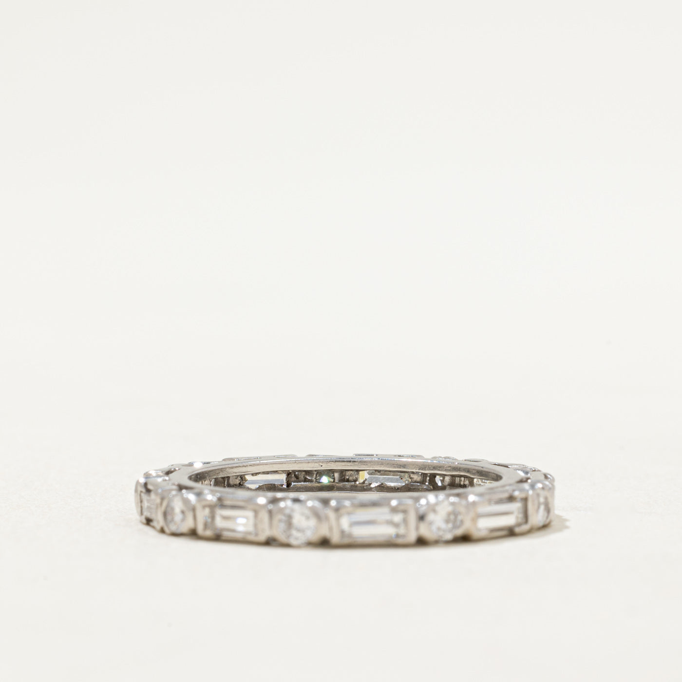 1.00ctw Mixed Cut Diamond Eternity Wedding Band Ring - Size 6.75 | Elegant Stackable Jewelry for Anniversary, Engagement & Special Occasions