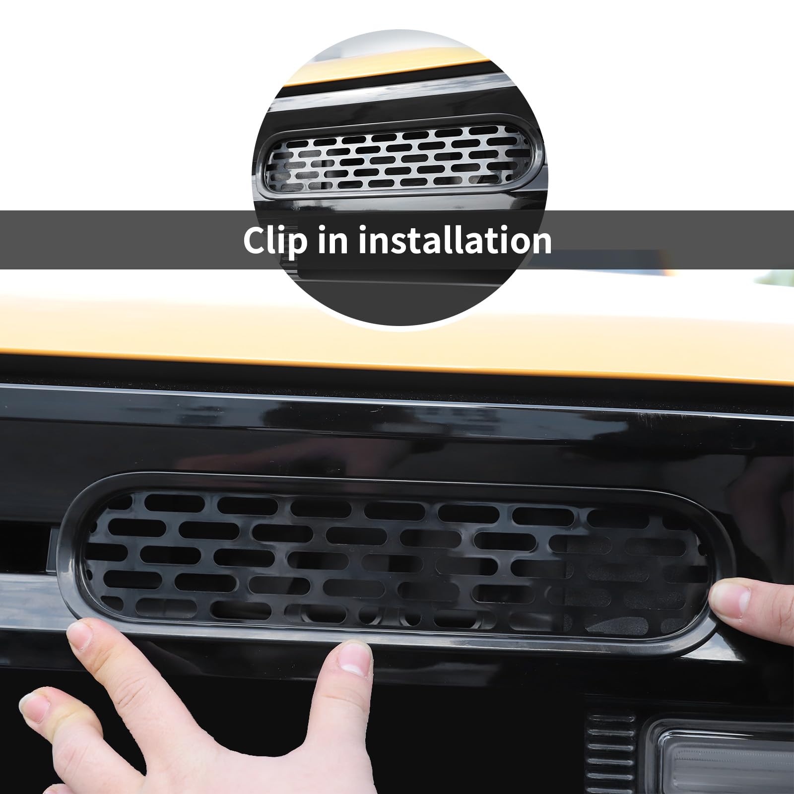Black Front Grill Mesh Grille Inserts Cover Frame Trims Kit 6Pcs for Ford Bronco 2021-2024 2/4 Door - Exterior Accessories & Car Styling Upgrade for Off-Road & Urban Driving