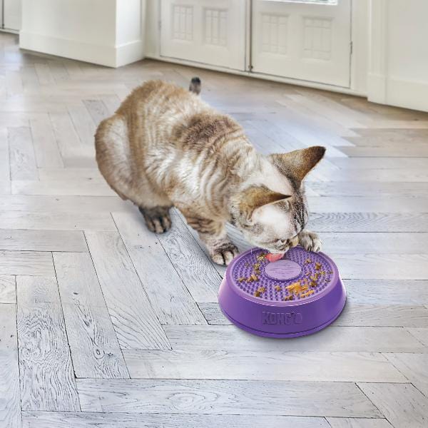 KONG Licks Spinz Interactive Cat Toy - Fun & Engaging Spinning Pet Toy for Indoor Play, Exercise & Mental Stimulation for Cats