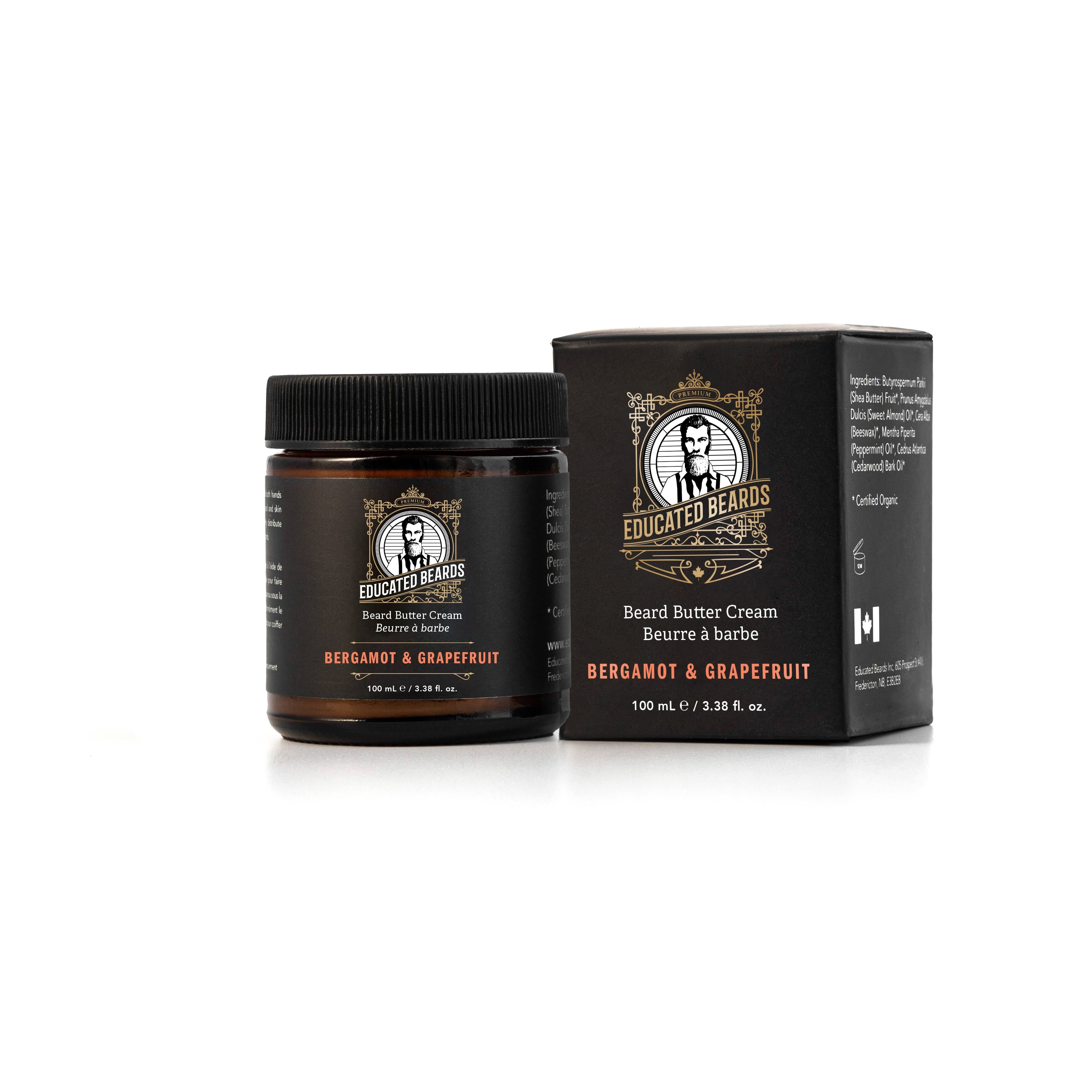 Educated Beards Beard Butter Cream for Men - Natural Conditioning & Styling | Perfect for Daily Beard Care & Grooming Routine