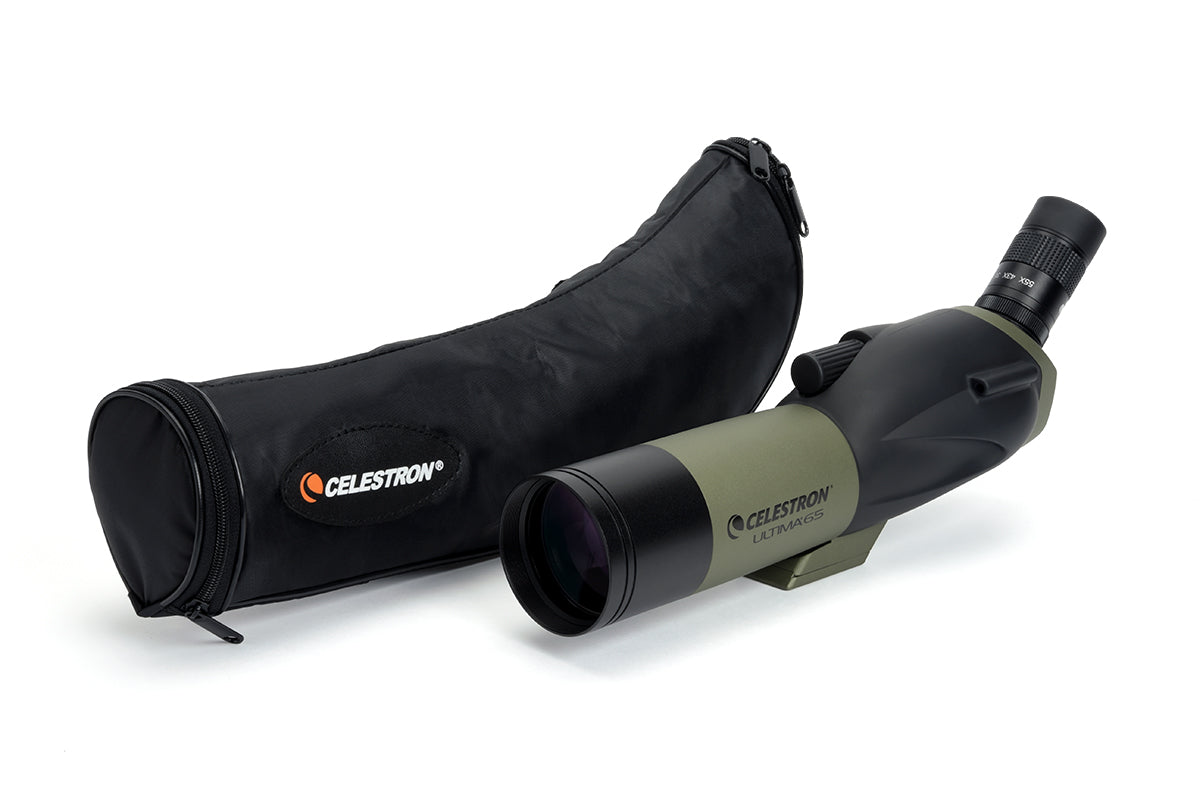 Ultima 18 55-65mm Angled Zoom Spotting Scope with Smartphone Adapter - HD Bird Watching, Hunting & Target Shooting Optics for Outdoor Enthusiasts
