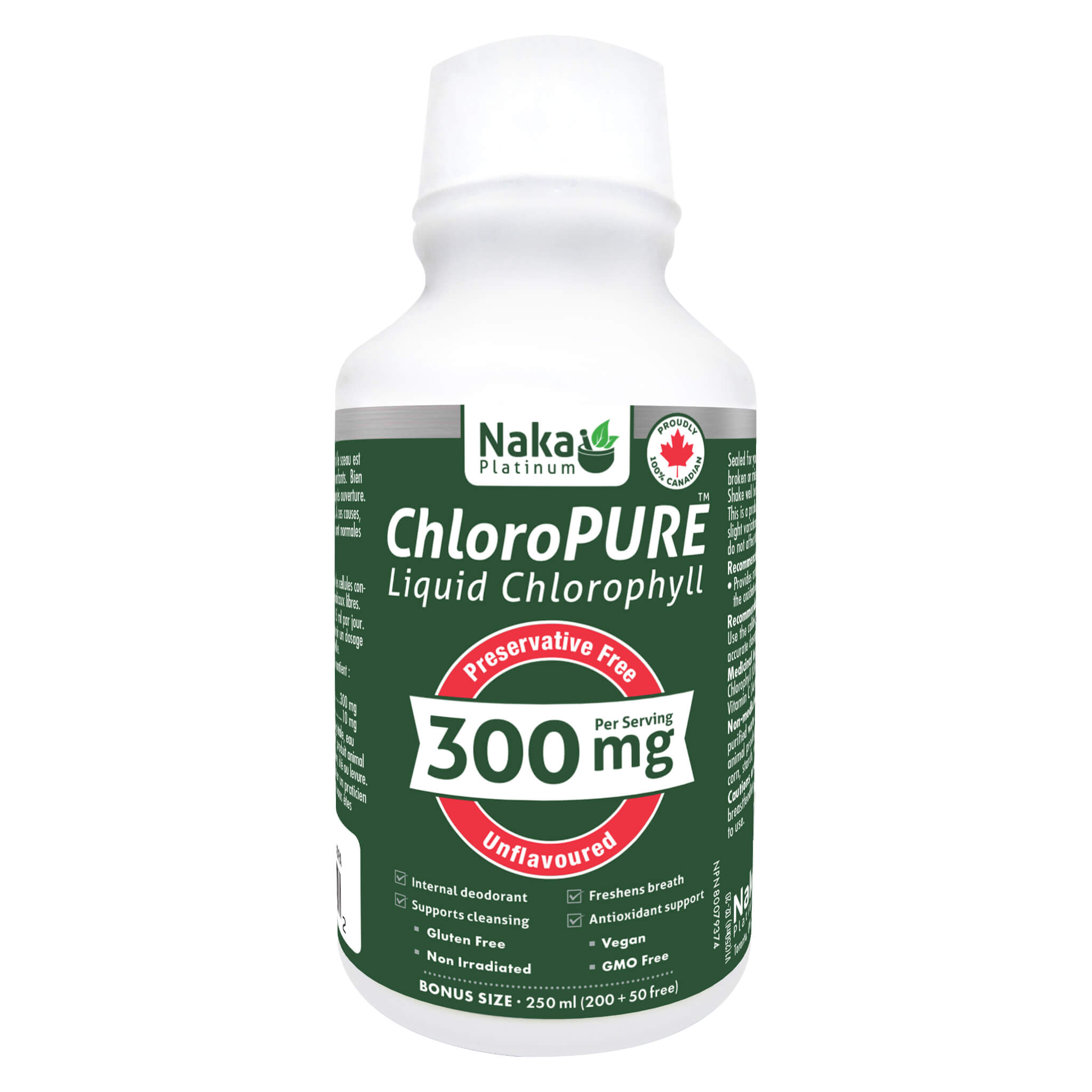 ChloroPure Liquid Chlorophyll 300mg Supplement - Natural Detox & Energy Boost (Unflavored) for Daily Wellness & Skin Health
