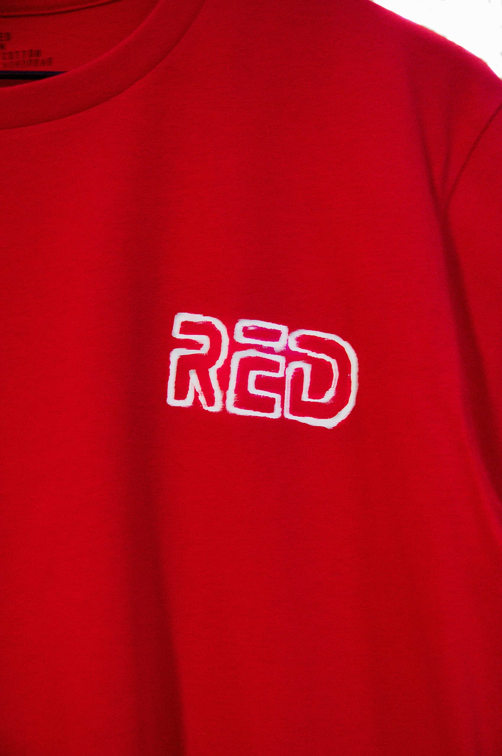 Premium Unisex Red Cotton T-Shirt - Handmade Crew Neck Fitted Tee with Logo - Perfect for Casual Wear, Street Style & Everyday Outfits