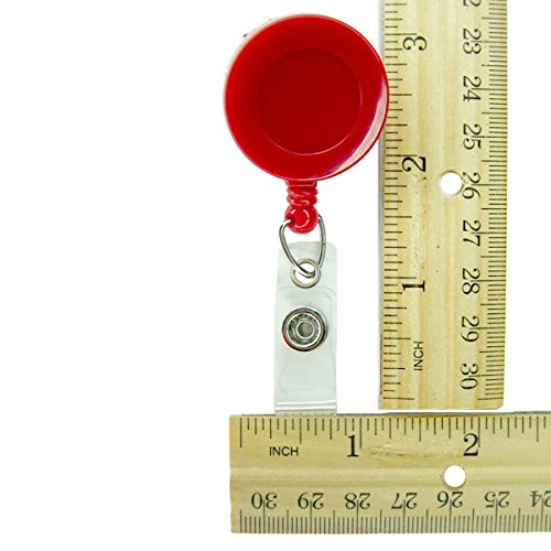 Specialist ID Red Retractable Badge Reel with Swivel Spring Clip - Single Pack | Perfect for Work ID Cards, Security Badges & Conference Lanyards