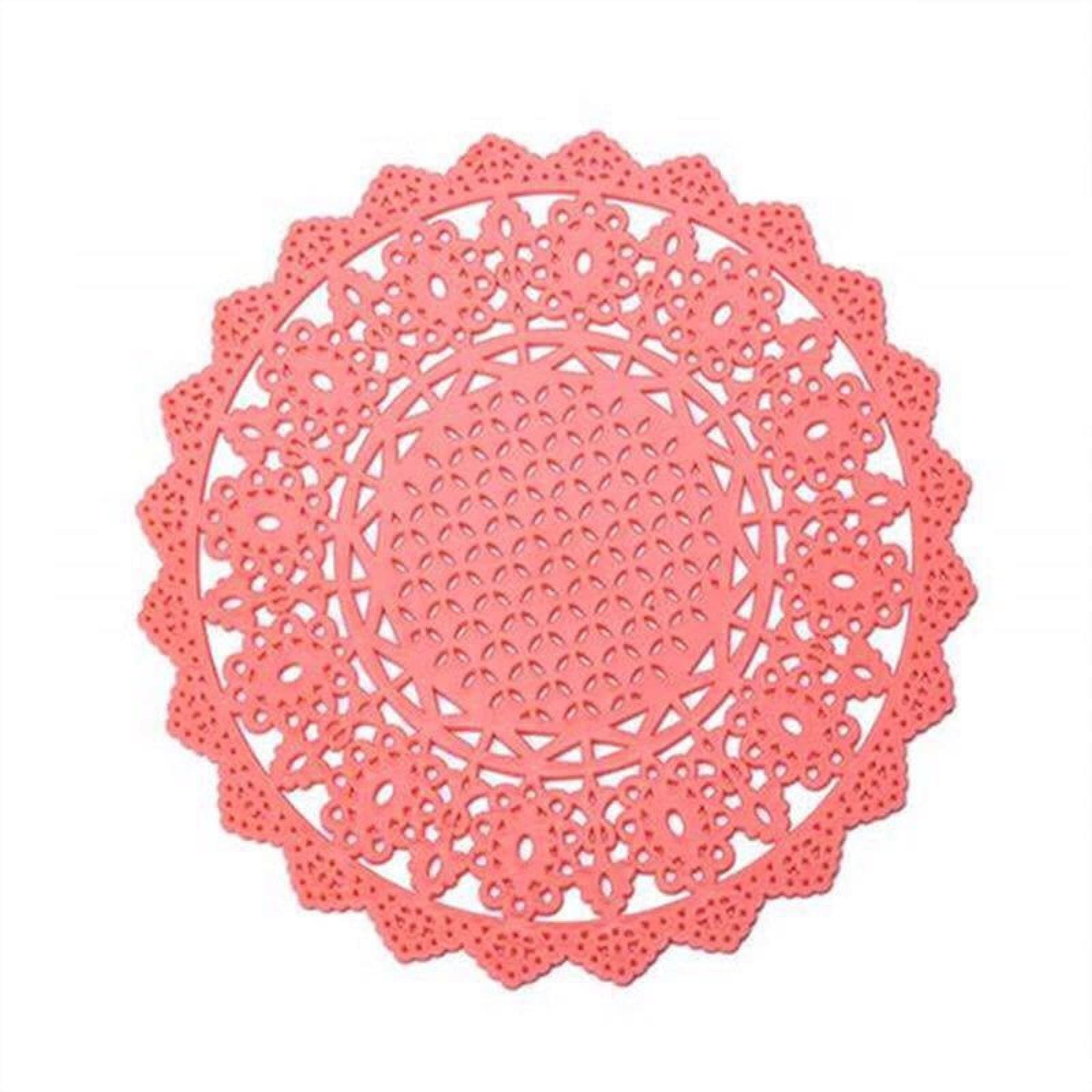2-Pack Silicone Heat Resistant Drink Coasters - Non-Slip Table Mats for Hot Pots, Pans & Bowls - Pink Household Kitchen Insulation Pads (Perfect for Dining Tables, Coffee Tables & Outdoor Use)