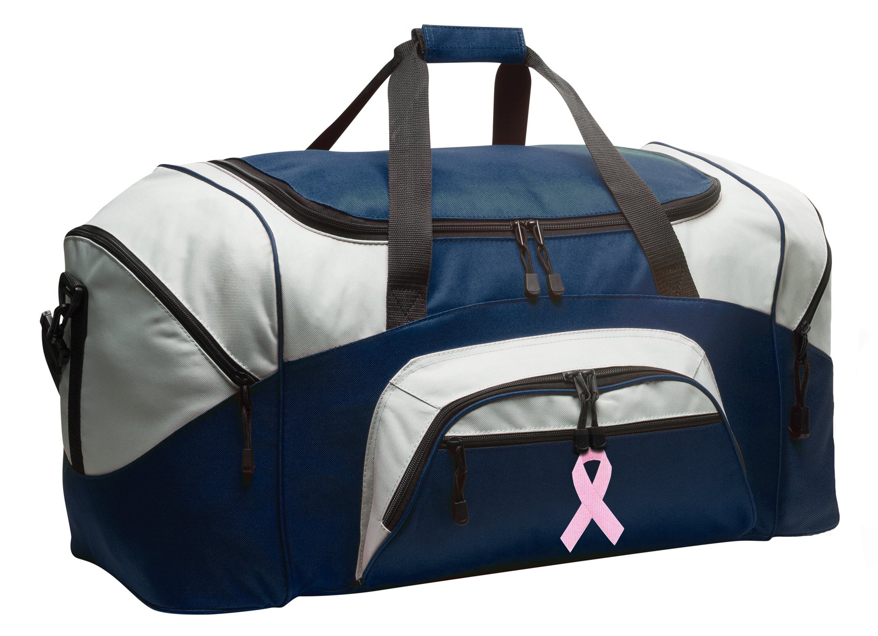 Pink Ribbon Duffel Bag - Large Travel Gym Bag for Men & Women - Durable Carry-On Suitcase for Workouts, Travel & Sports - Breast Cancer Awareness Gift