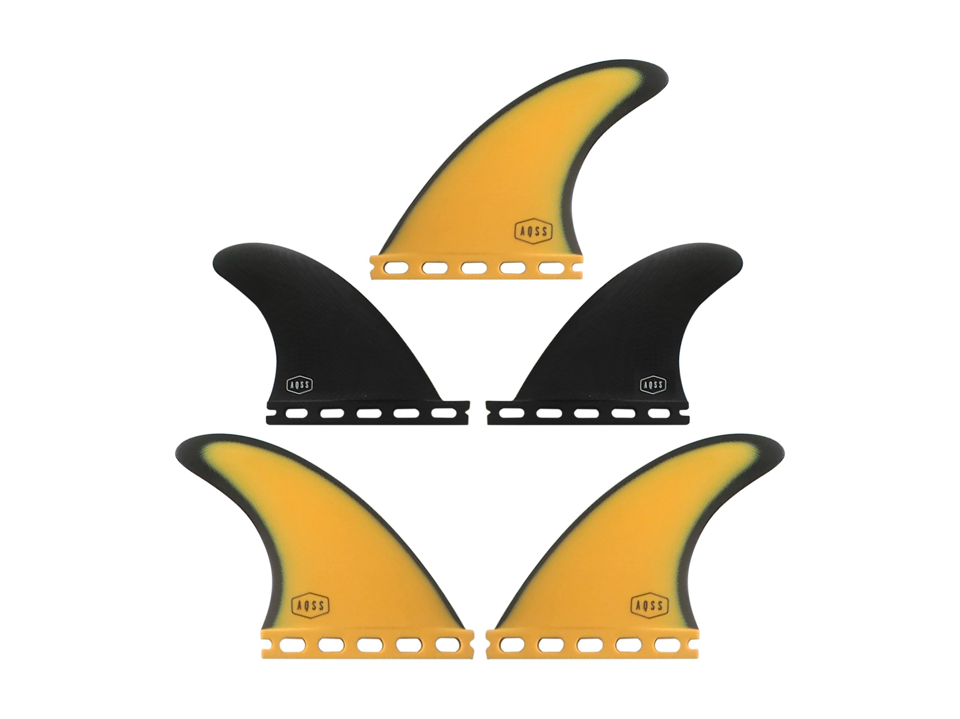 AQSS Sunset Single Tab Thruster Set - High Performance Surfboard Fins for Smooth Rides - Perfect for Surfing, Bodyboarding, and Water Sports Enthusiasts