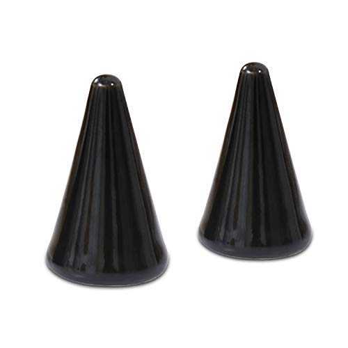 Airmoon Ceramic Jewelry Ring Holder Tower - Elegant Cone Shaped Display Stand for Engagement & Wedding Rings (Black) | Perfect for Bridal Showers, Wedding Decor & Jewelry Organization