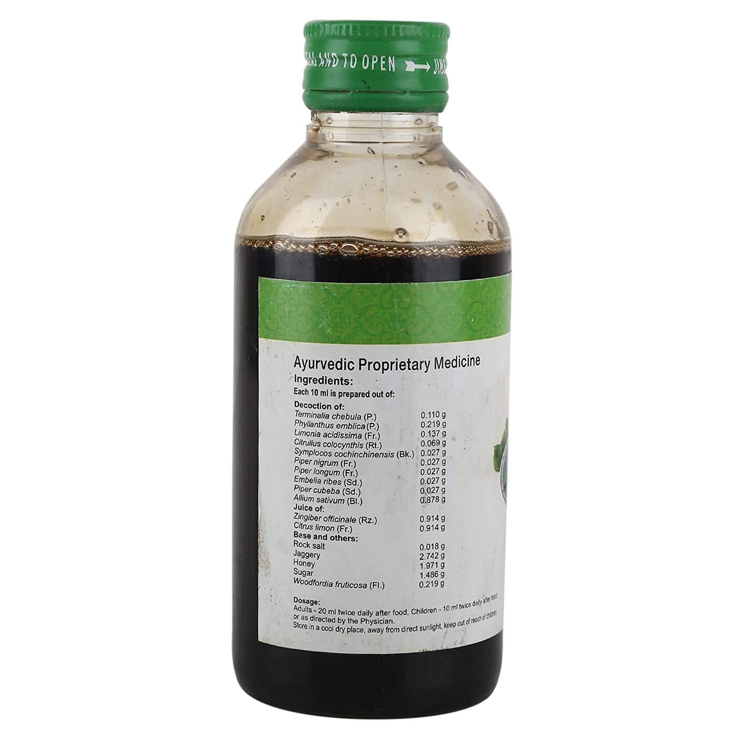 Vaidyaratnam Digestol Ayurvedic Herbal Digestive Liquid - 200ml for Gas, Acidity & Bloating Relief - Supports Healthy Digestion After Meals