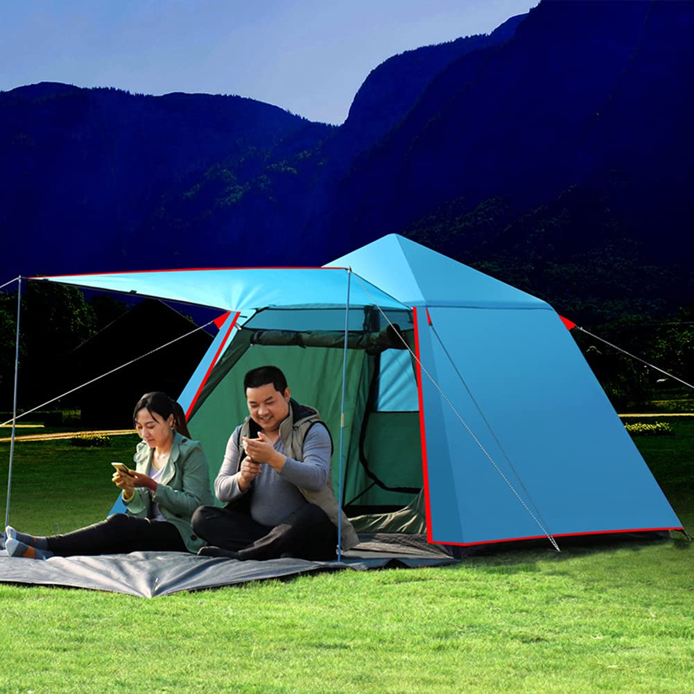 JTYX 3-4 Person Pop Up Instant Camping Tent - Automatic Setup Portable Family Tent for Outdoor Adventures, Hiking, Mountaineering & Beach Trips - Lightweight Shelter with Easy Assembly (Ideal for Camping, Backpacking, Picnics & Emergency Use)