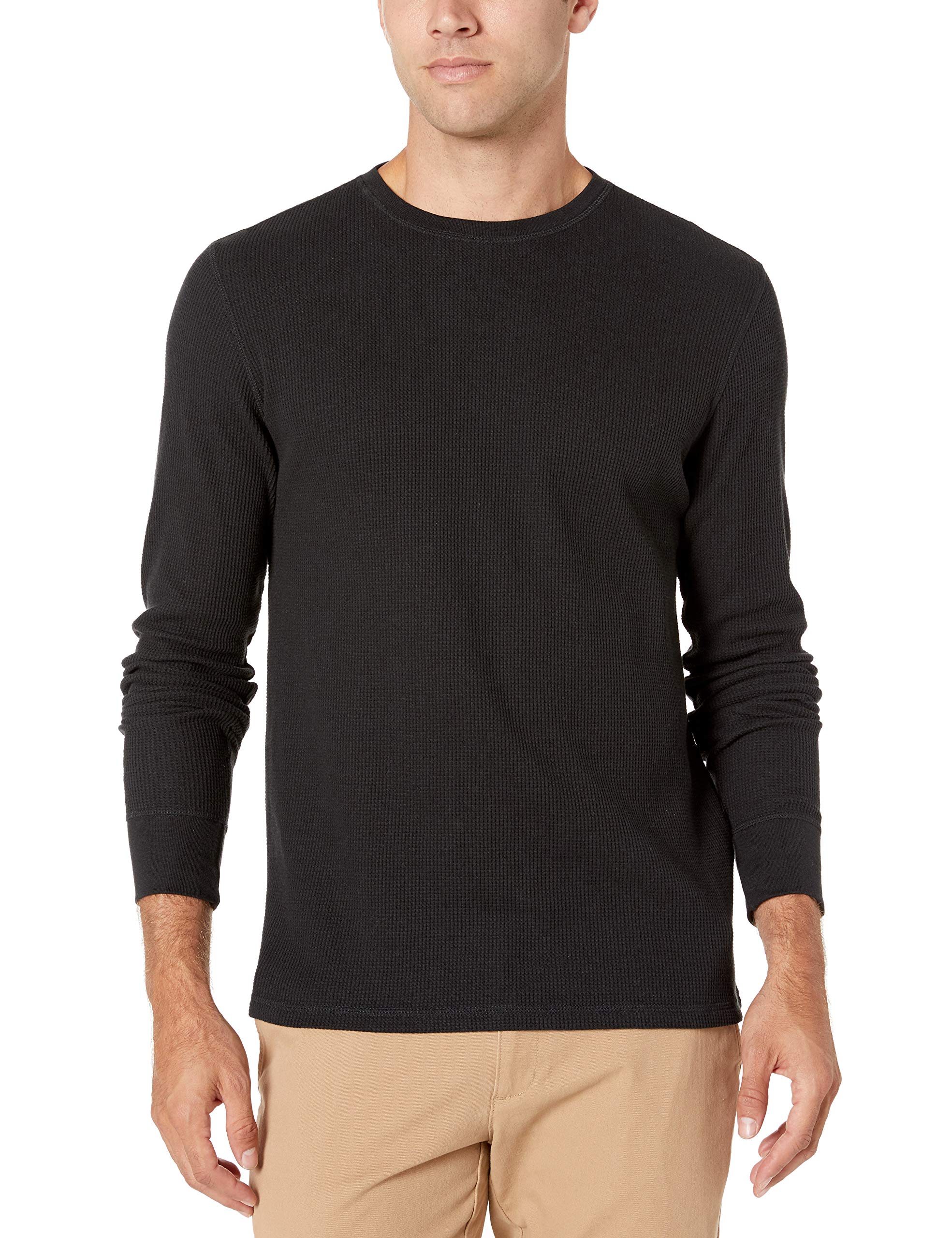 Amazon Essentials Men's Slim-Fit Long-Sleeve Waffle Shirt - Comfortable Thermal Henley for Casual Wear, Layering & Outdoor Activities
