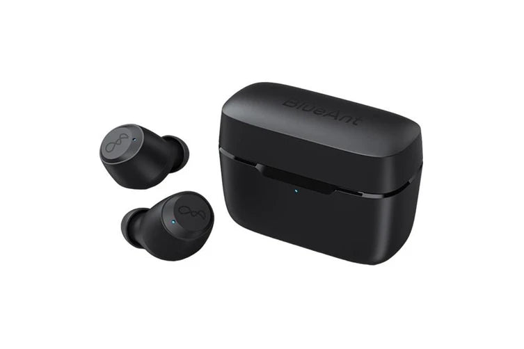 BlueAnt Pump AIR LITE True Wireless Earbuds - Bluetooth 5.0 Stereo Headphones with 24H Playtime, IPX7 Waterproof, Noise Cancelling for Gym, Running & Workout | Perfect for Sports & Outdoor Activities