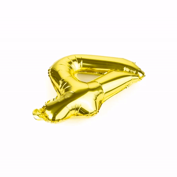 Balloonify Gold Mylar Number 4 Balloon - 16 Inch - 1 Count Box - Perfect for Birthdays, Anniversaries & Party Decorations