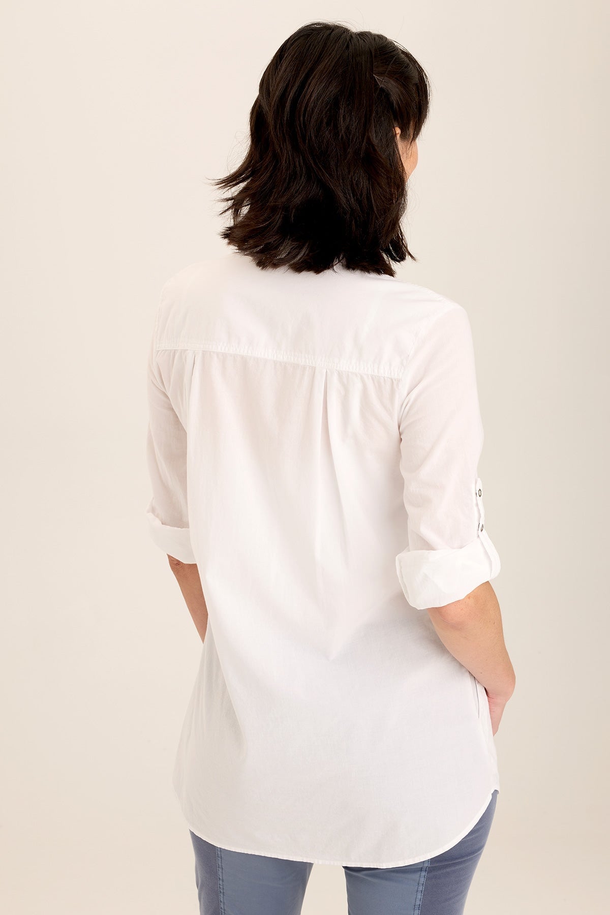 Women's Soft Voile Button Down Blouse - Comfortable & Breathable Shirt for Work, Office & Casual Wear | Elegant Reporter Style Top for Professional & Everyday Outfits
