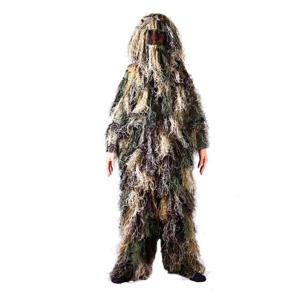 Kids Ghillie Suit - Woodland Camouflage Hunting Outfit for Boys & Girls Age 7-9 (Size M) | Perfect for Outdoor Adventures, Hunting, Airsoft & Nature Exploration