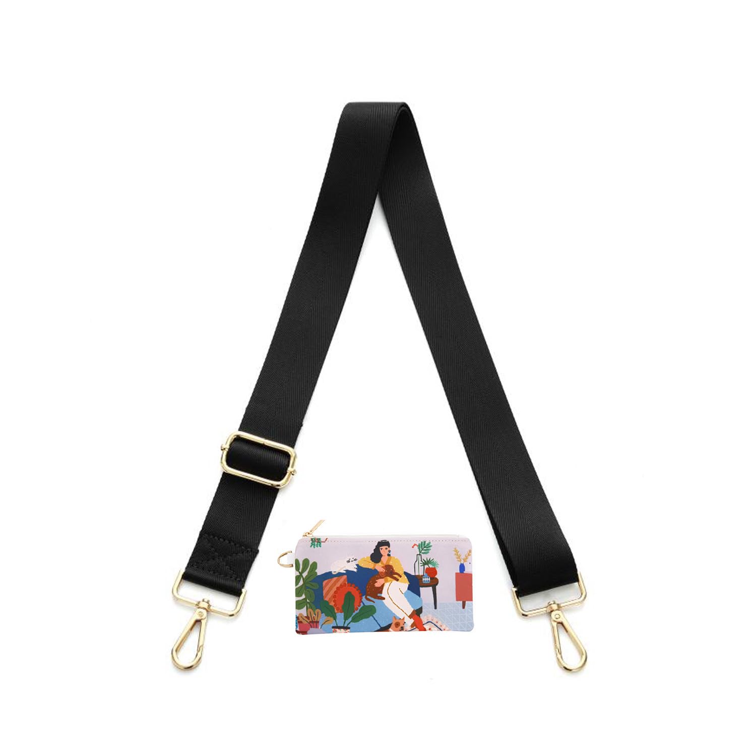 Senral Adjustable Handbag Straps - Silver Clip Crossbody Bag Strap Replacement for Canvas Bags, Luggage, Laptop & Duffle Bags | Perfect for Travel, Work & Everyday Use
