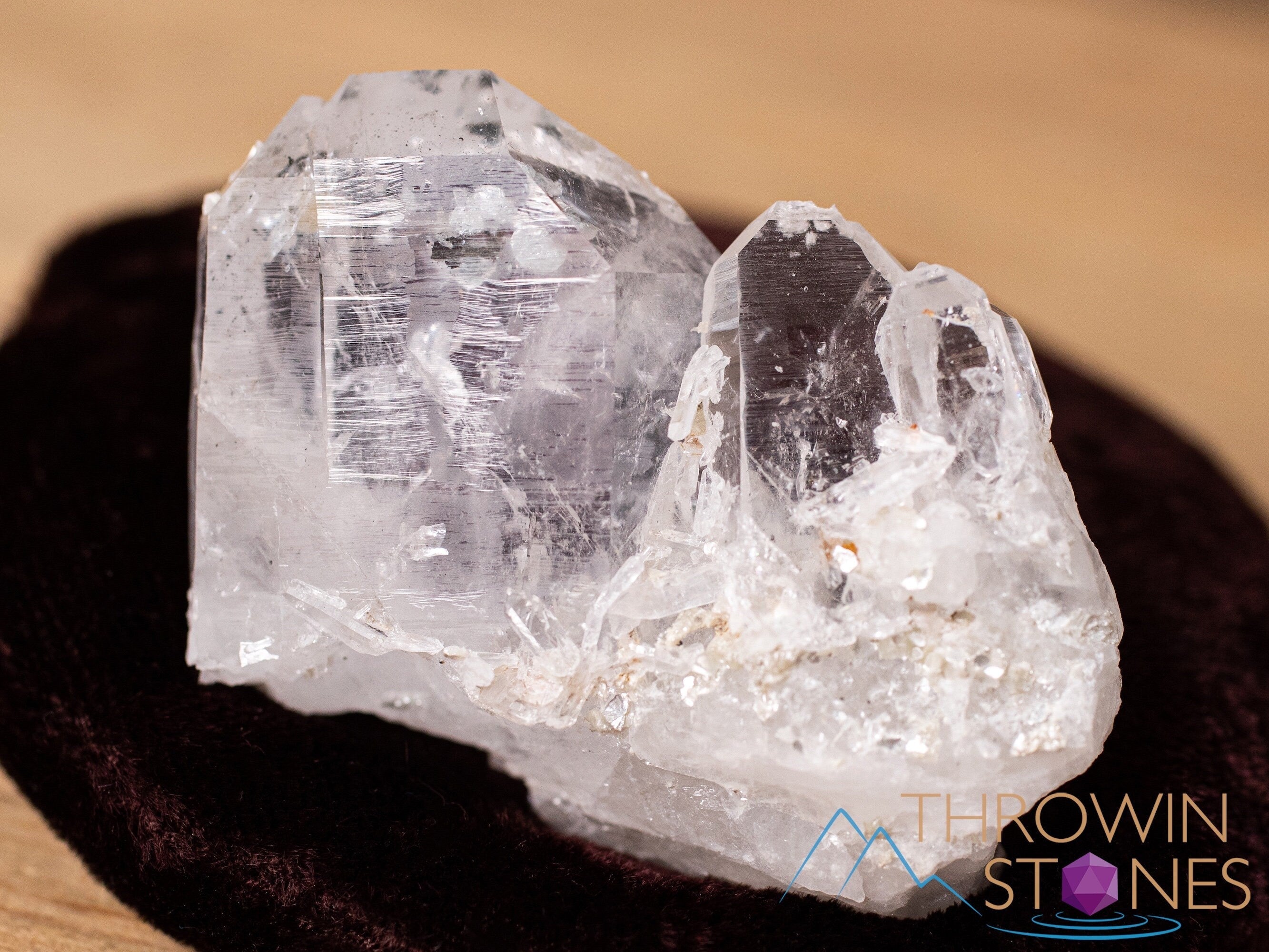 Natural Cookeite in Clear Quartz Raw Crystal - Healing Stone, Housewarming Gift & Home Decor | Perfect for Meditation, Reiki, and Spiritual Healing