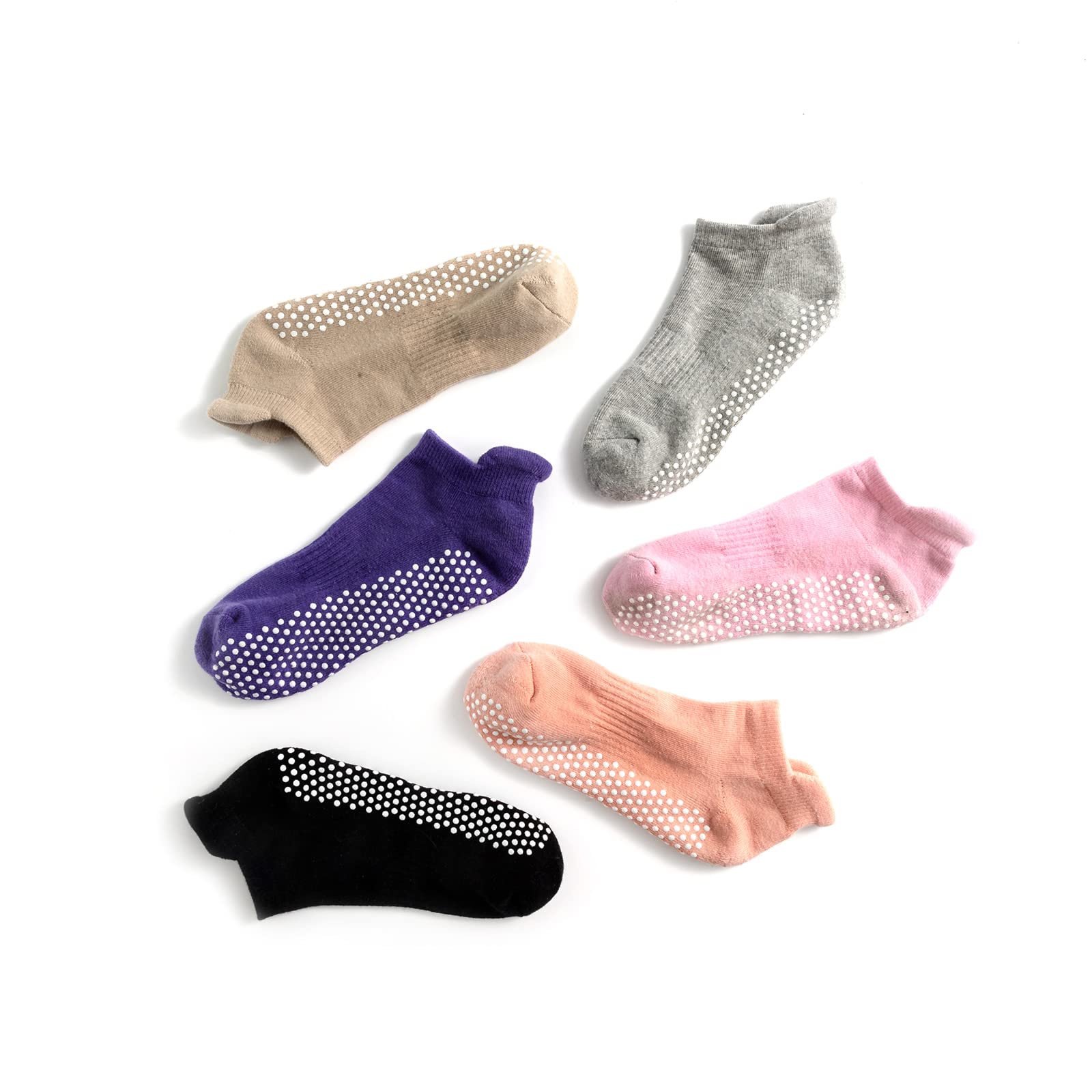 Non-Slip Pilates & Yoga Socks for Women - Grip Socks with Sticky Grippers for Hospital, Workout, Dance - Perfect for Barre, Fitness Classes & Home Exercises
