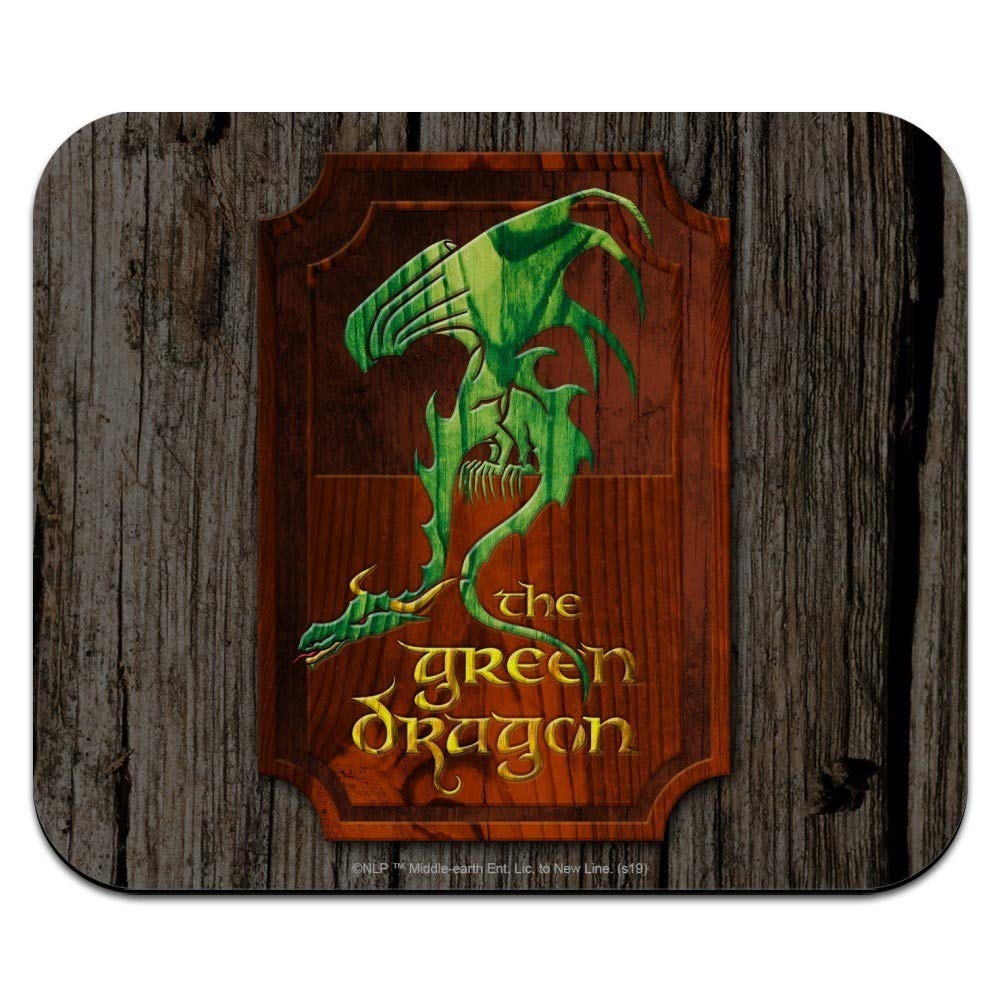 Lord of the Rings The Green Dragon Low Profile Gaming Mouse Pad - Thin Non-Slip Surface for PC, Laptop & Office Use - Perfect for Fantasy Fans & Gamers
