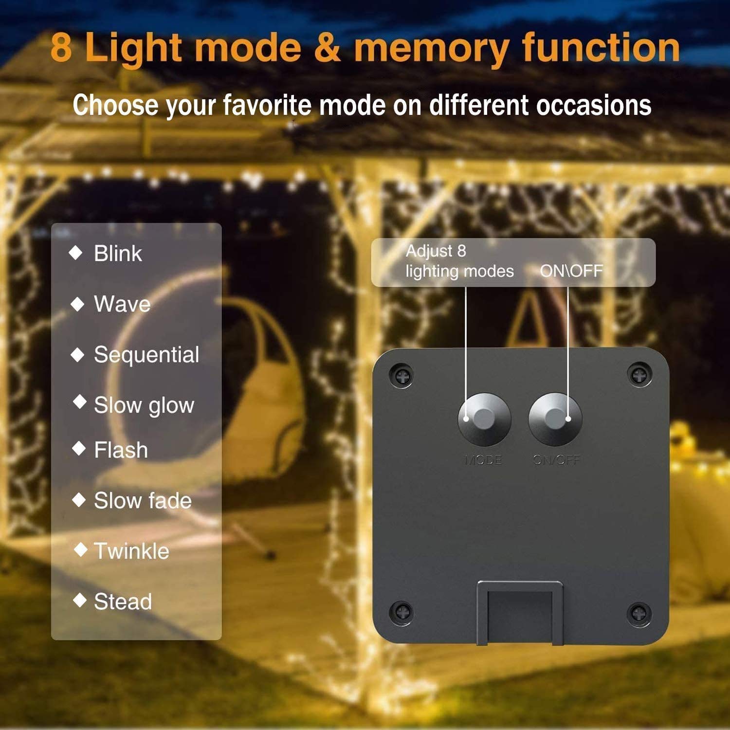 Solar Powered Fairy String Lights Outdoor - 10 Strands 200 LEDs Watering Can Lights, Waterproof Cool White Firefly Bunch Lights for Garden, Vine & Christmas Decor - Perfect Gift for Mom | Ideal for Patio, Backyard, Wedding & Holiday Decorations