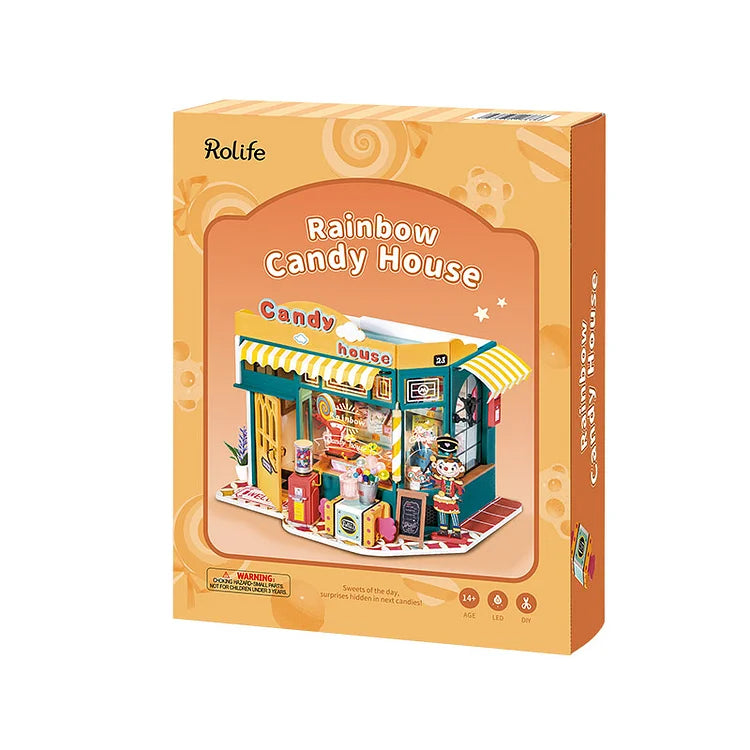 DIY Rainbow Candy House Kit - Fun & Creative Candy Making for Kids & Adults - Perfect for Birthday Parties, Christmas Decorations & Holiday Gifts
