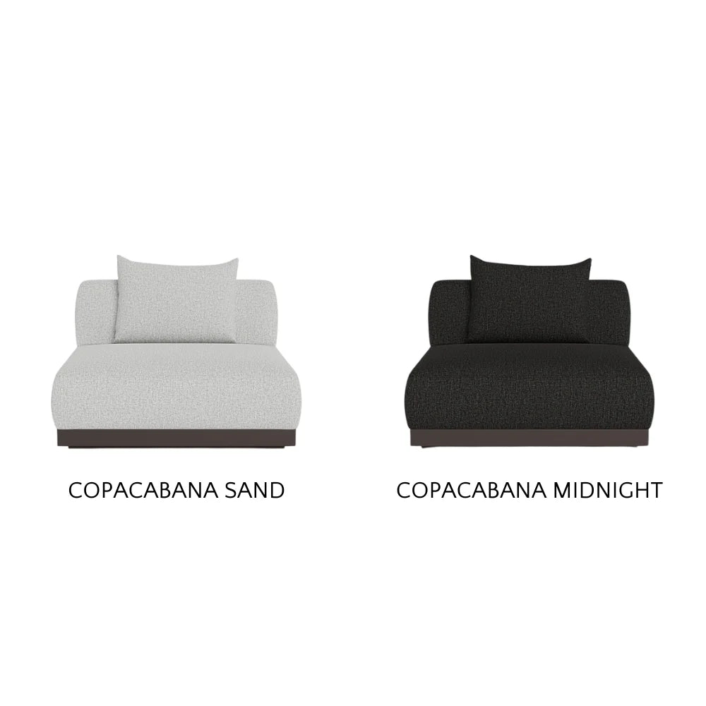 Amalfi Outdoor Armless Single Sectional Sofa - Waterproof Patio Furniture for Poolside, Garden & Backyard Relaxation