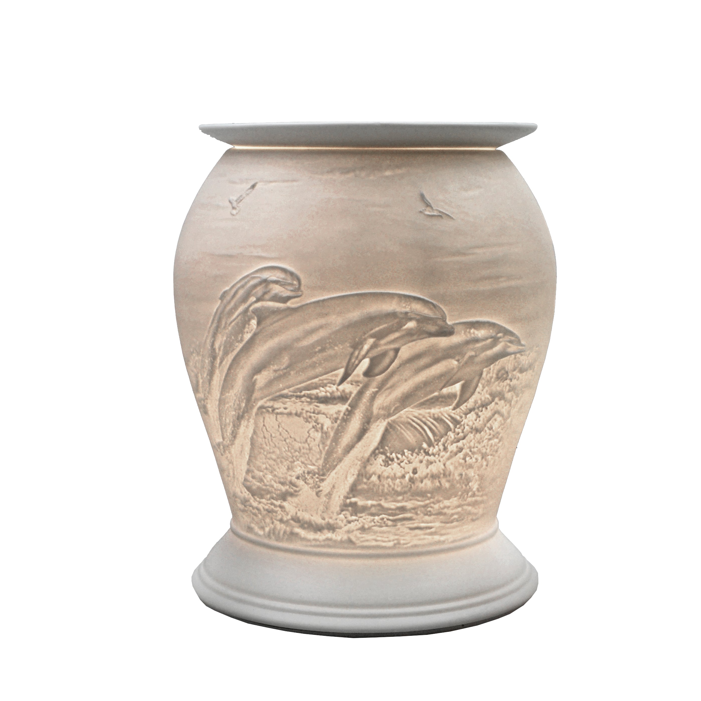Premium Electric Wax Warmer with Porcelain Barrel - Cello & Dolphin Design for Home Aromatherapy, Relaxation, and Spa-Like Ambience