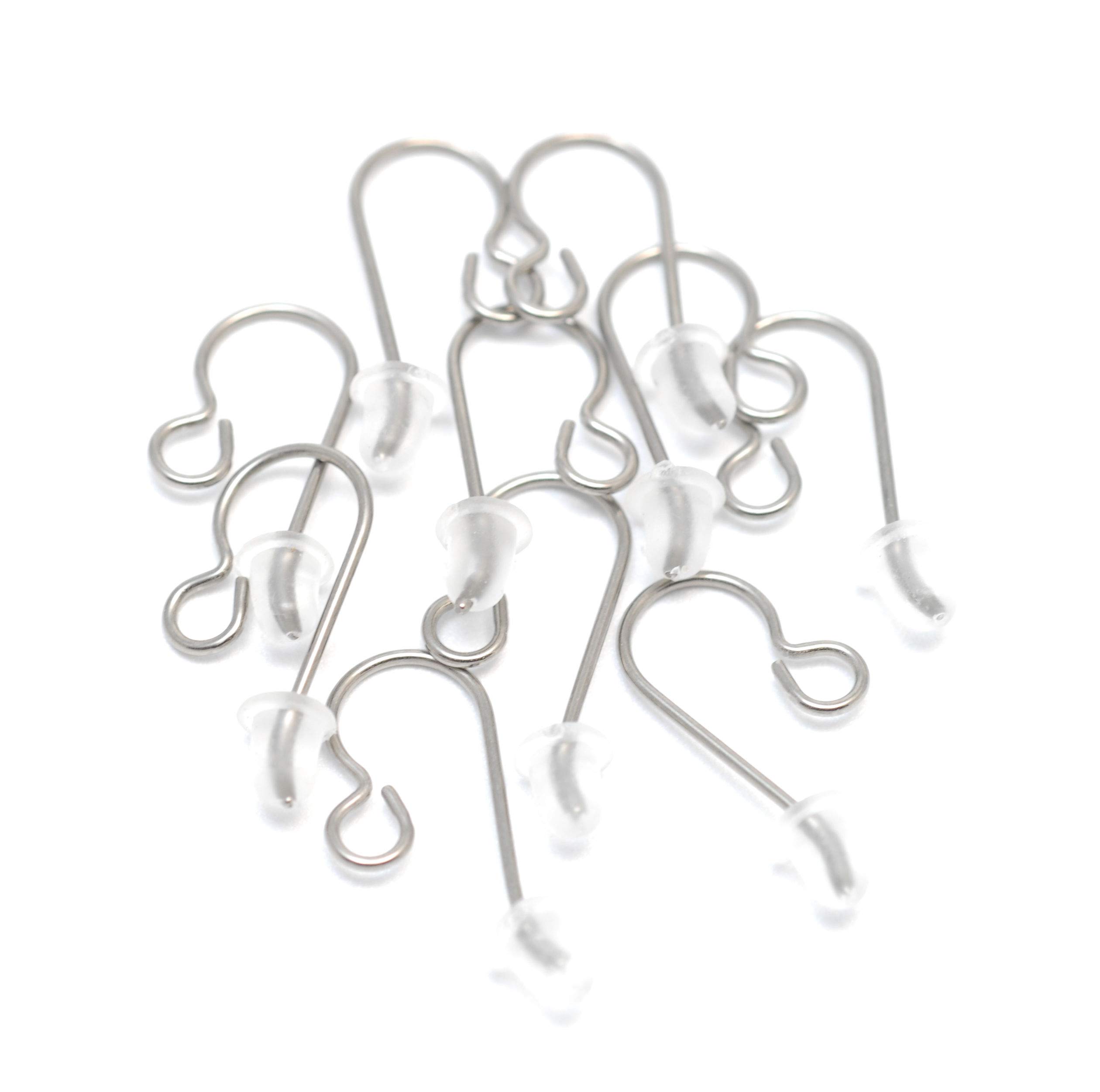 10 Hypoallergenic Titanium Earring Hooks for Sensitive Ears - Lightweight & Durable Piercing Jewelry Supplies for Daily Wear, Gifts & Professional Use