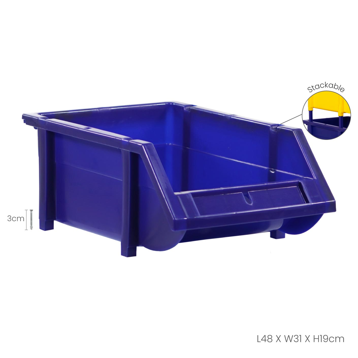 Heavy Duty Industrial Tool Crate ID9405 - Durable Storage Box for Workshop Tools, Construction Equipment & Garage Organization - Perfect for Job Sites, Home Garages & Professional Workshops