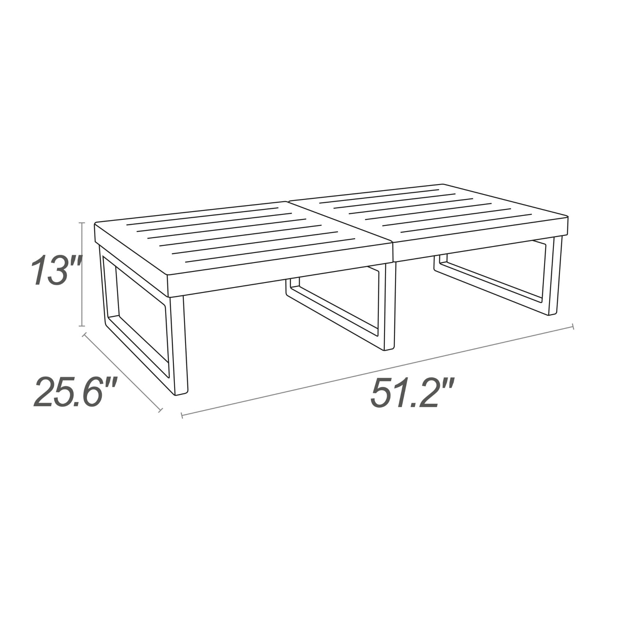 Modern Rectangle Coffee Table with Taupe Finish - Stylish Lounge Table for Living Room, Patio, or Office - Perfect for Coffee, Books, and Decor