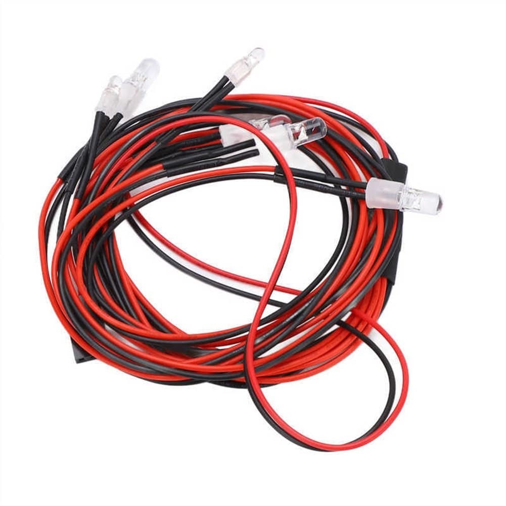 LYunce RC Car LED Light Kit - Metal Lamp Cup with Channel Control Cable for RC Cars | Off-Road Racing & Night Driving Accessories