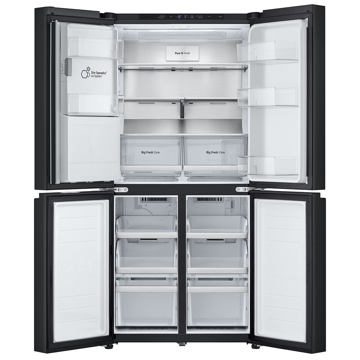 LG 508L French Door Refrigerator with Slim In-Door Ice & Water Dispenser - Matte Black (GF-L500MBL) - Perfect for Modern Kitchens & Open-Concept Homes