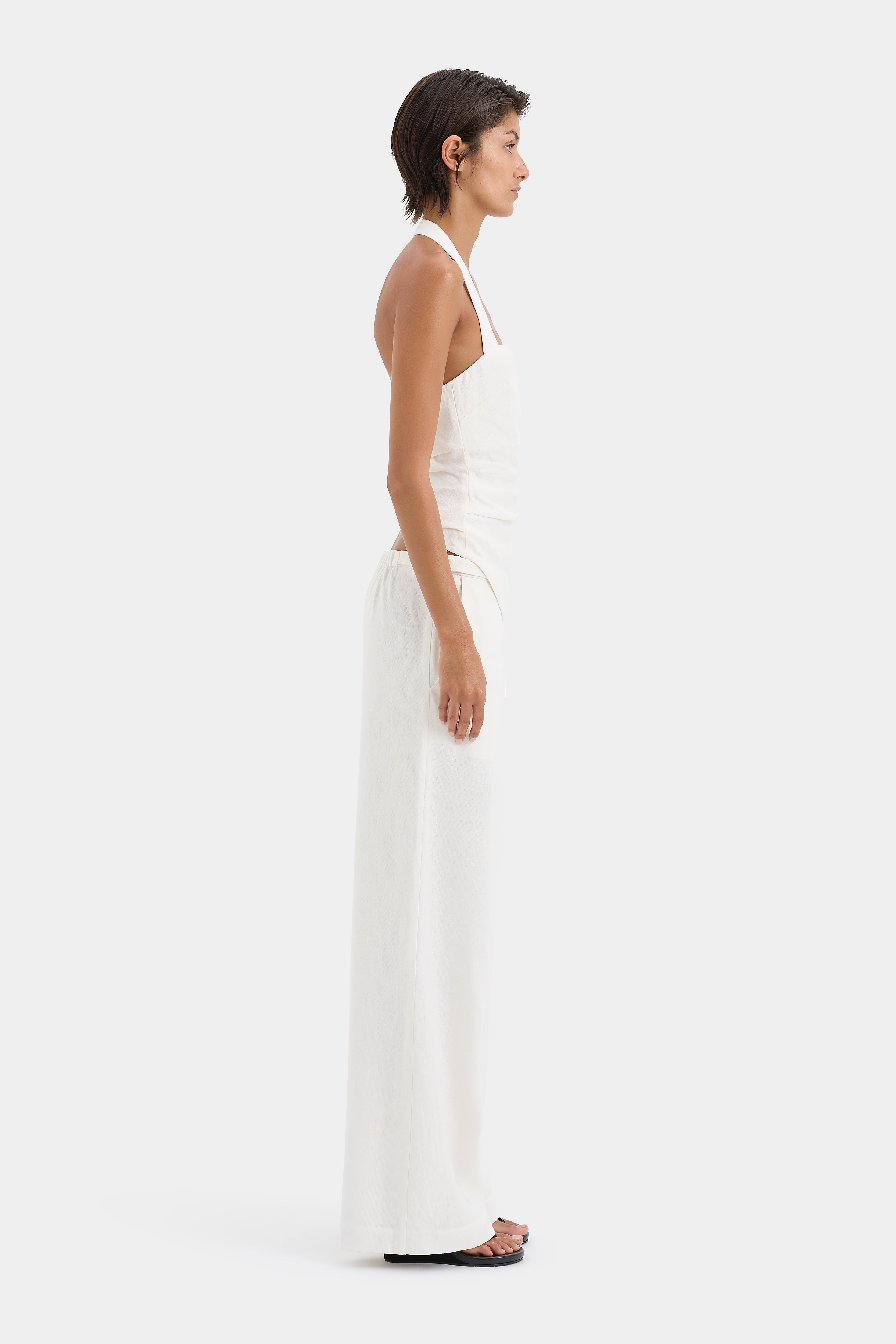Stylish Dorian Wide Leg Pants for Women - High Waisted Flowy Trousers with Pockets - Perfect for Office, Casual Wear & Travel Outfits