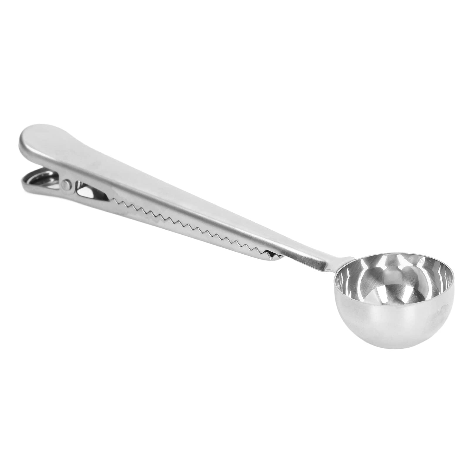 Stainless Steel Coffee Scoop & Sealing Clip - 2-in-1 for Coffee, Tea, Oatmeal | Kitchen Essentials