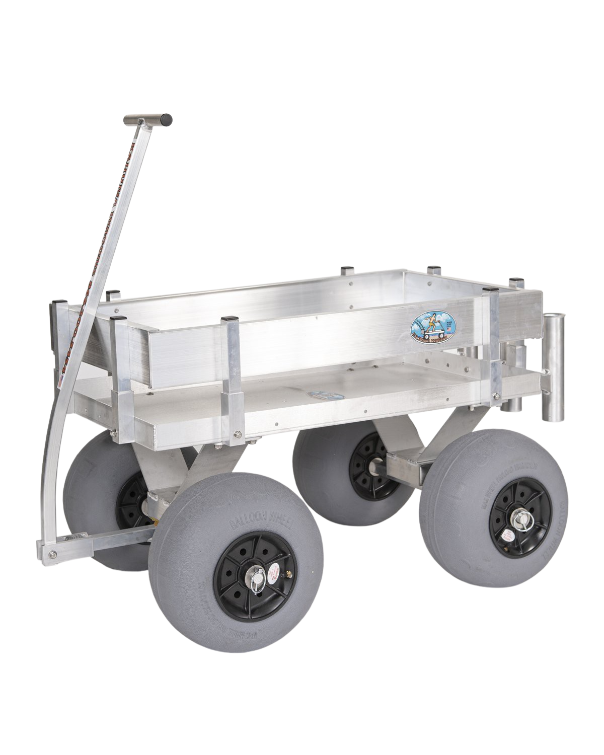 Alumacart Kahuna Junior Beach & Fishing Wagon with Rod Holders - Heavy Duty Utility Cart for Sand, Surf & Outdoor Adventures | Perfect for Beach Trips, Fishing Excursions & Camping Gear Transport