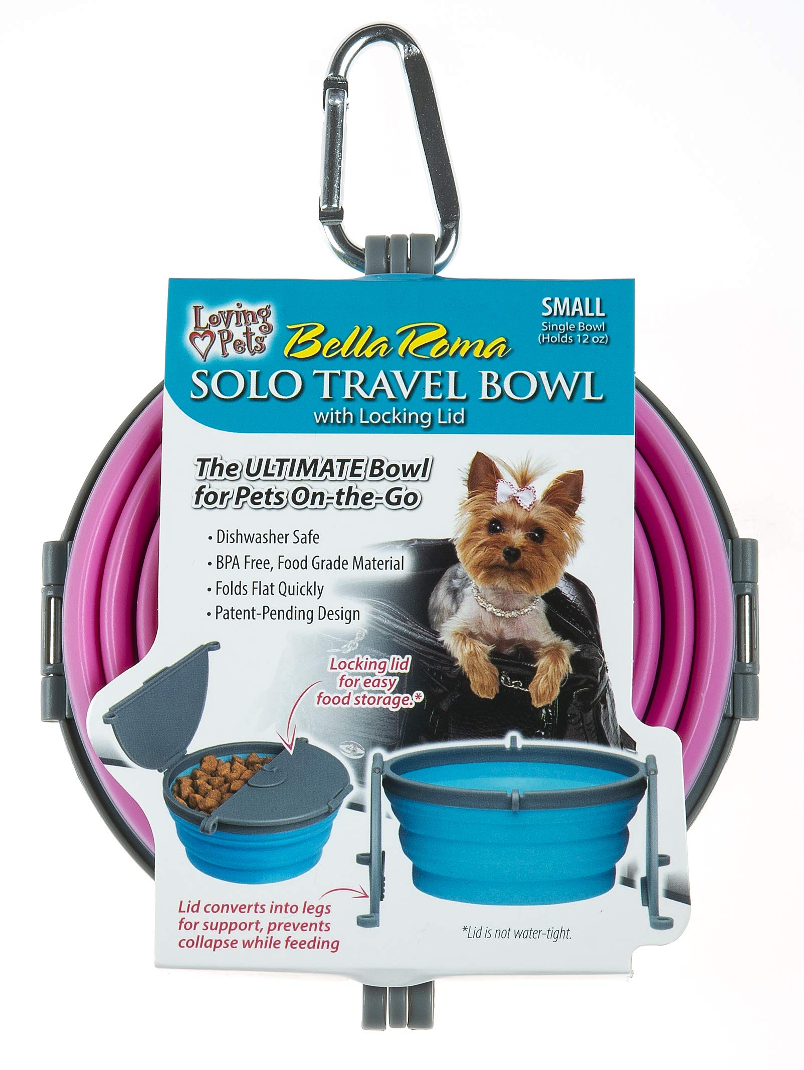 Portable Pet Travel Bowl - Lightweight Collapsible Dog & Cat Food Dish for Hiking, Camping & Outdoor Adventures