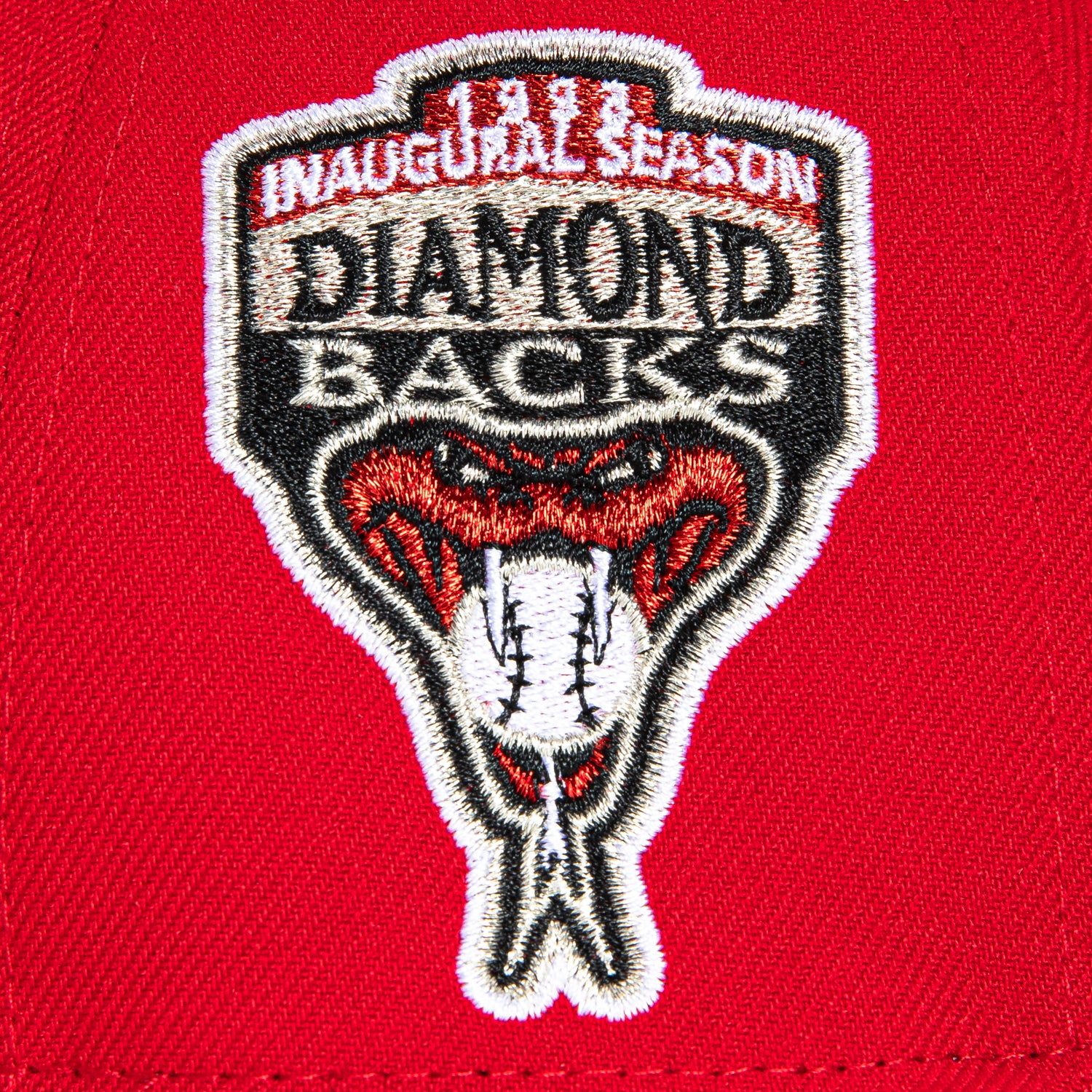 New Era 59Fifty Arizona Diamondbacks Inaugural Patch Snapback Hat - Red & Black Baseball Cap for Men & Women | Perfect for MLB Games, Sports Events & Casual Wear