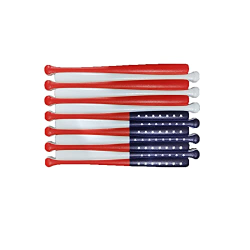 American Flag Wooden Baseball Pole Wall Pendant - Patriotic Home Decor for Living Room, Bedroom & Outdoor Spaces - Rustic Wood Wall Hanging with US Flag Design for House, Porch & Game Room Decor