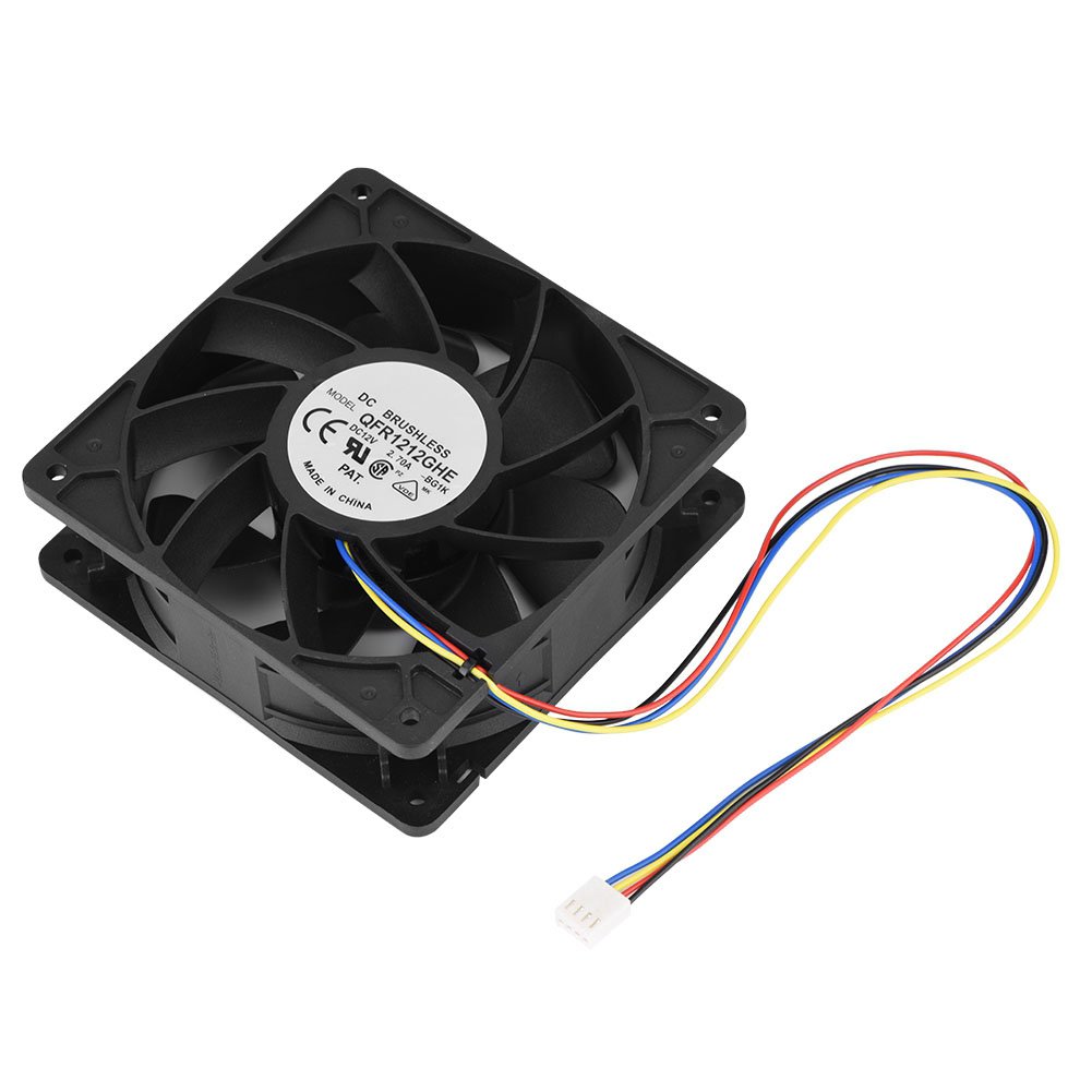 High Performance 6000RPM Ultra Quiet 4-Pin PWM CPU Cooling Fan - DC 12V 2.7A Brushless PC Case Fan for Antminer S7 S9 - Perfect for Cryptocurrency Mining Rigs & High-End Gaming PCs