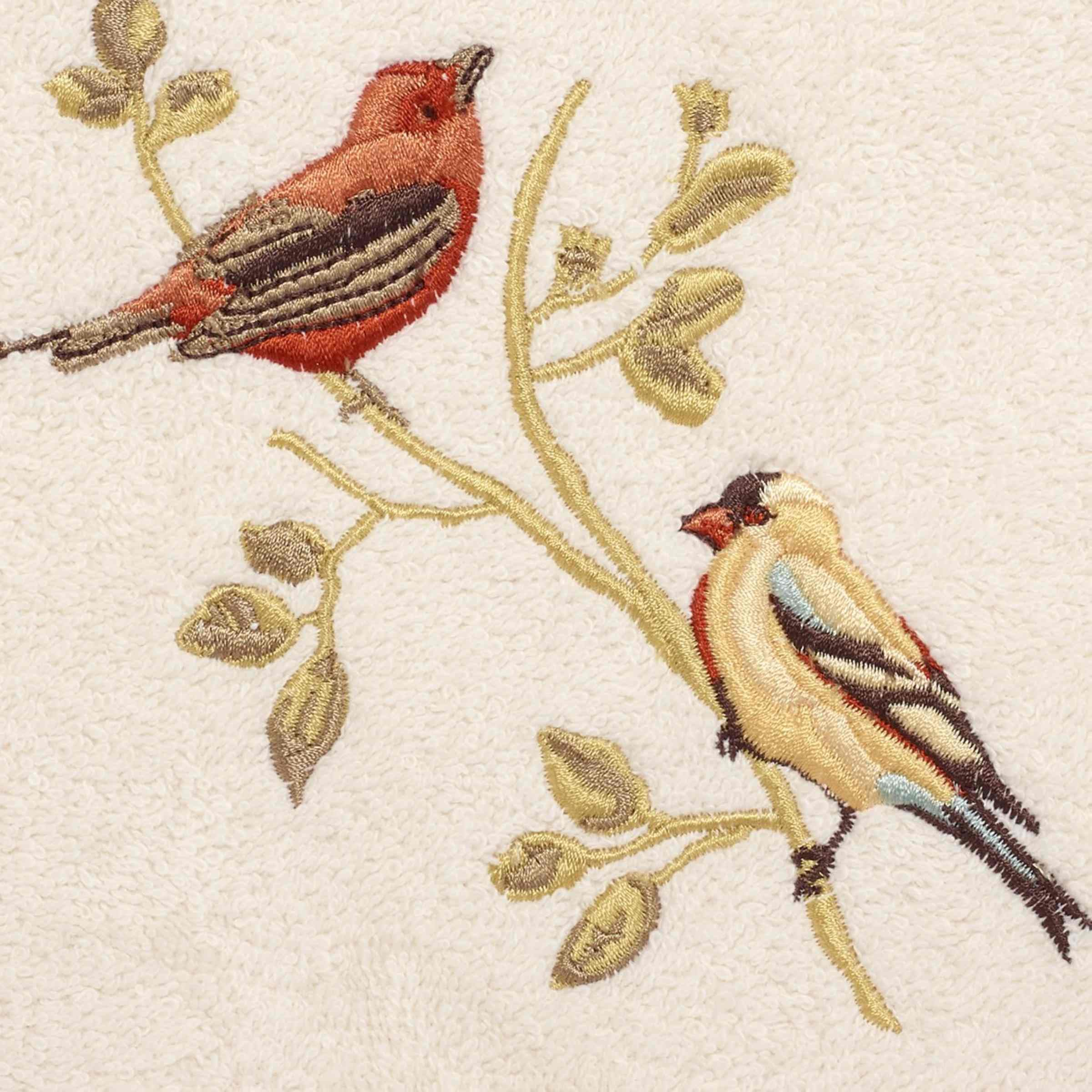 Avanti Linens Premium Cotton Hand Towel - Super Soft & Highly Absorbent Bath Towel (Songbirds Collection) - Ivory - Perfect for Bathroom, Kitchen & Guest Use