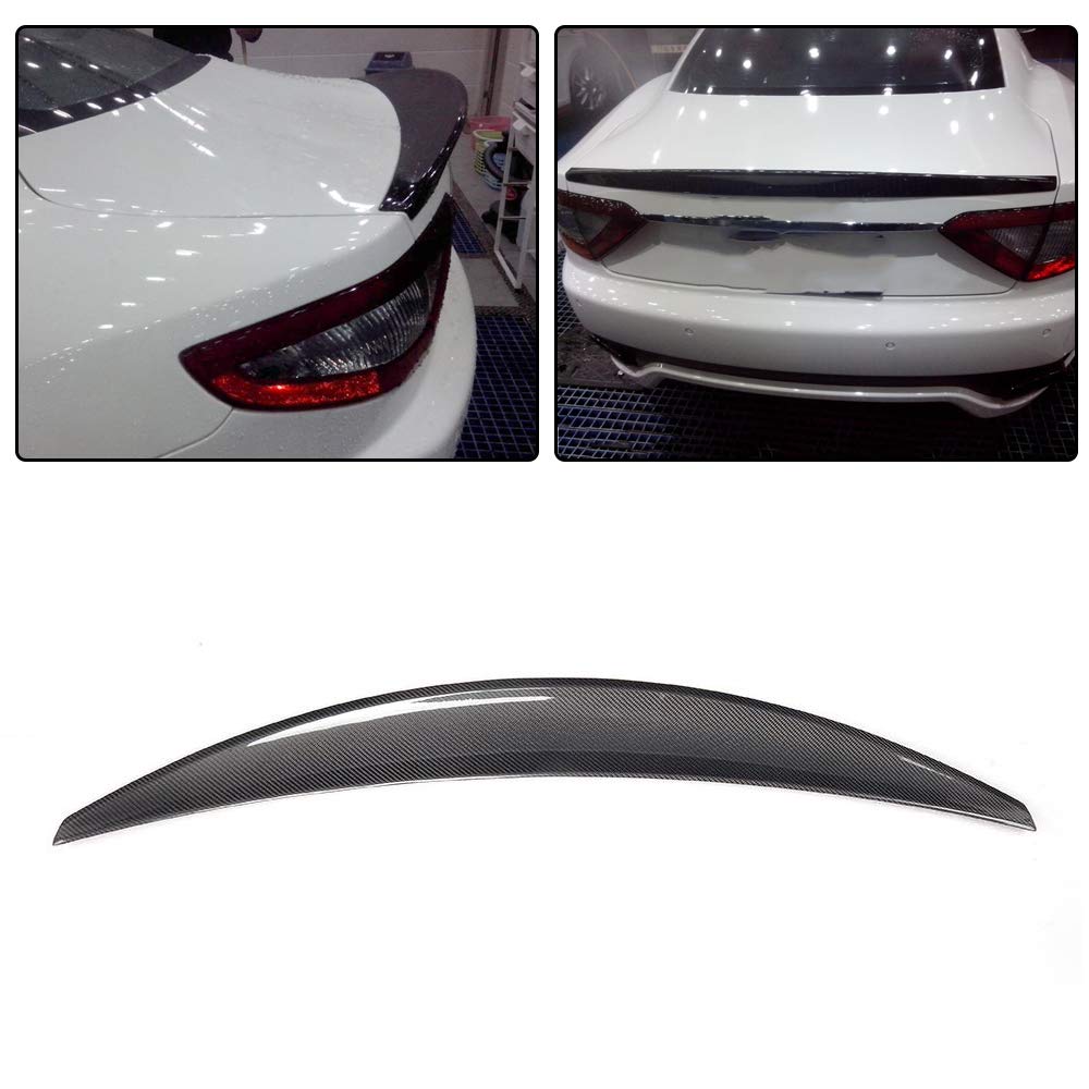 High-Performance Carbon Fiber Rear Spoiler for Maserati GranTurismo Coupe 2008-2011 | Lightweight Trunk Lid Wing | Non-Convertible Model | Enhances Aerodynamics & Sporty Look | Perfect for Racing, Car Shows & Street Performance Upgrades
