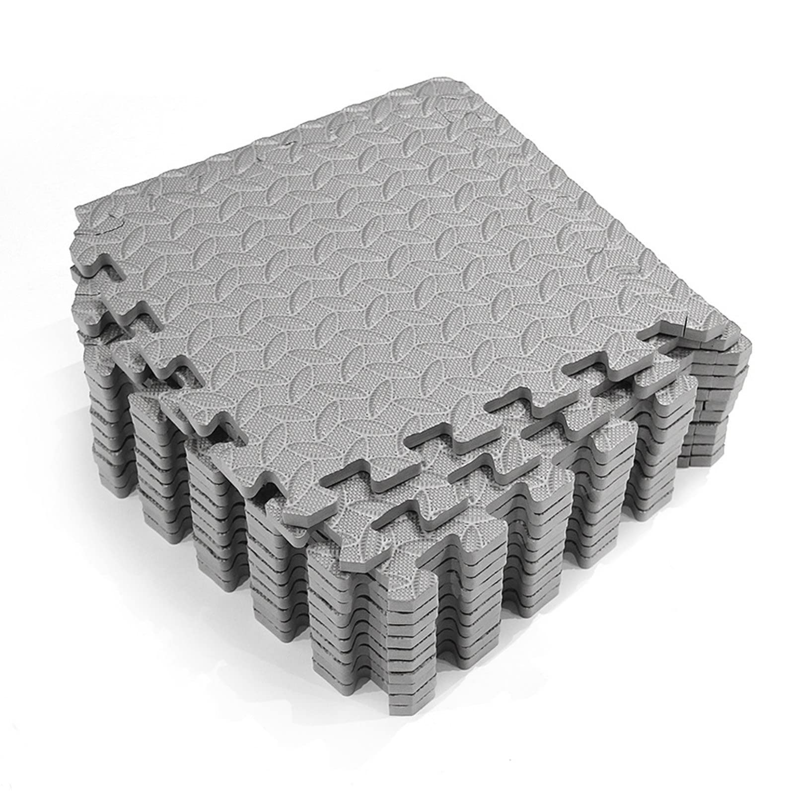 18-Piece Interlocking EVA Foam Puzzle Exercise Mat - 12'' x 12'' Gym Floor Tiles for Home Workouts, Yoga & Equipment Protection - Non-Slip Black Foam Mats (30x30cm) - Perfect for Home Gyms, Playrooms & Fitness Studios