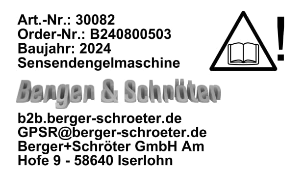 Berger & Schröter 30082 Professional Scythe Sharpening Machine - Silver & White | Blade Sharpener for Lawn Mower, Sickle, Scythe | Perfect for Garden Maintenance & Farming Tools Care