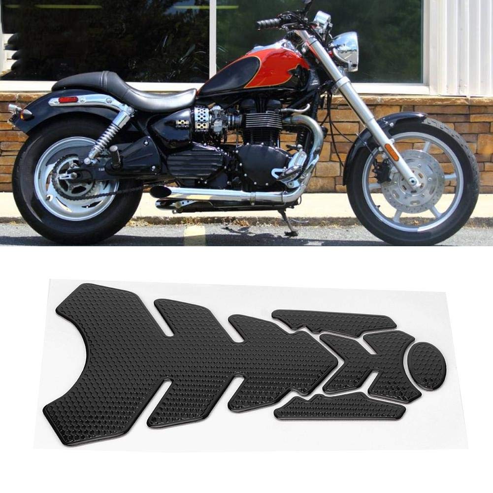 3D Motorcycle Tank Pad Protector - Black for Yamaha, Suzuki, Kawasaki, Honda - Ride in Style