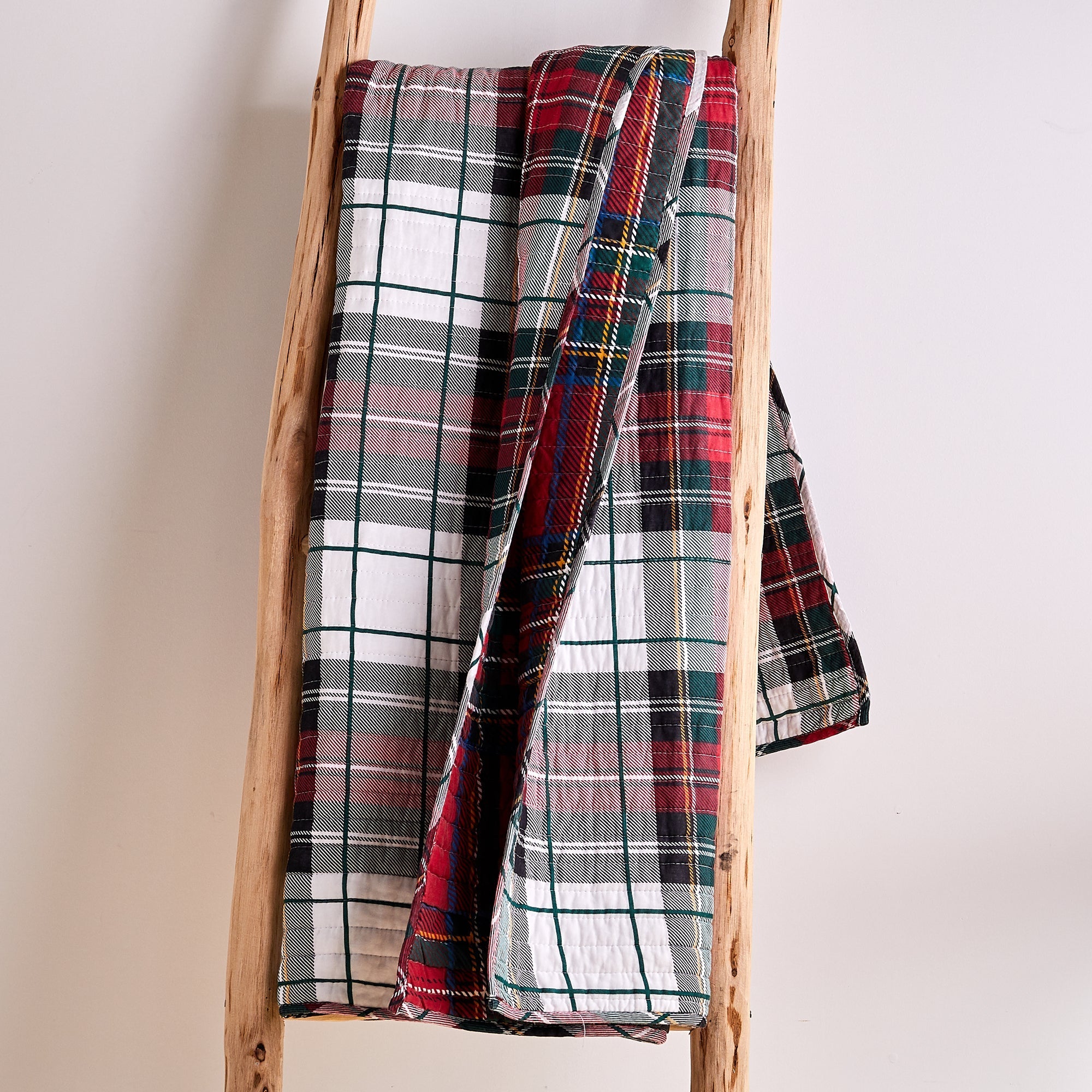 Stylish Spencer Plaid Quilted Throw Blanket - Soft & Cozy Flannel Bedding for Couch, Sofa, and Bed - Perfect for Winter Nights, Movie Time & Home Decor