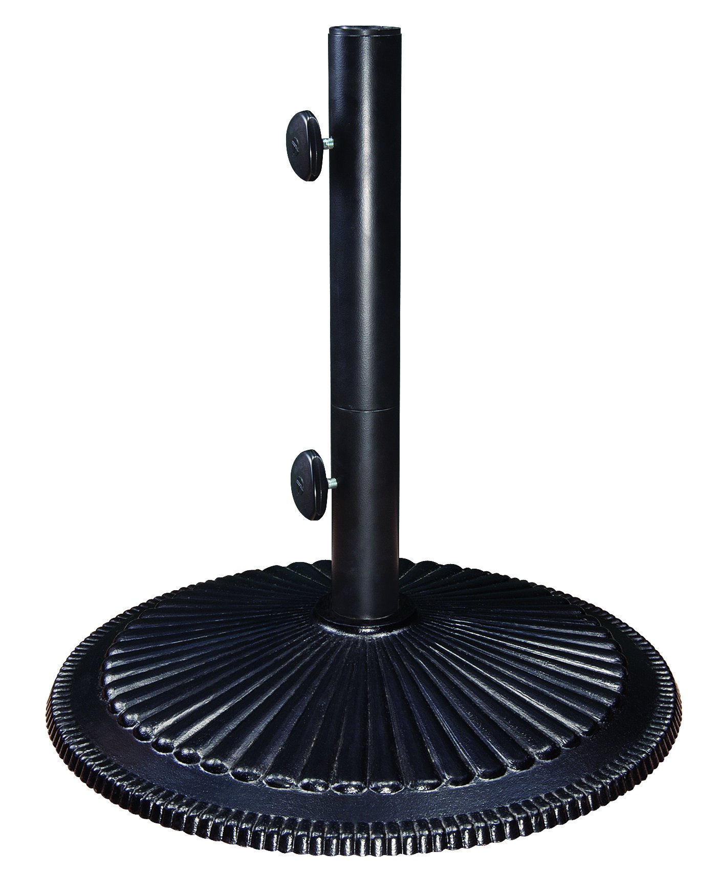 50lb Black Market Umbrella Base by Treasure Garden - Heavy Duty Outdoor Patio, Garden, and Commercial Use Umbrella Stand