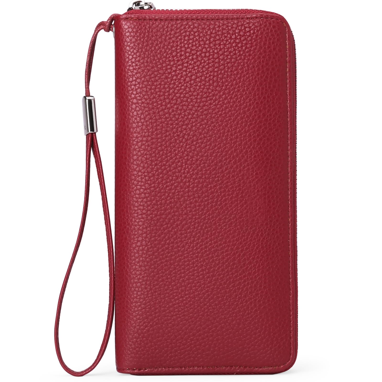 GOIACII Genuine Leather Women's Wallets - Large Capacity RFID Blocking Long Purse with Detachable Wrist Strap | Credit Card Holder & Cash Organizer for Everyday Use, Travel, and Shopping